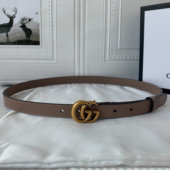 Leather belt with GG buckle main image 6